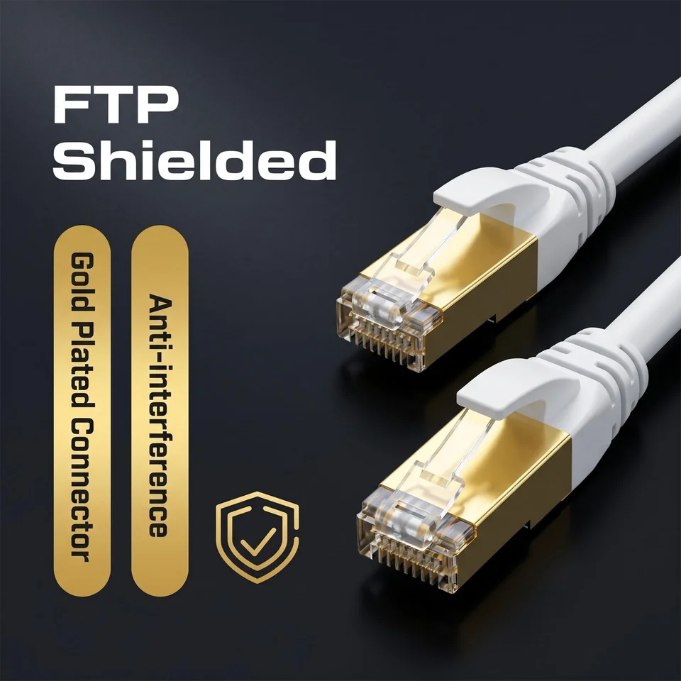 Ethernet Cable Cat6 FTP | 1000Mbps RJ45 Network Lead | 0.5-50M for Router - Thumbnail 6