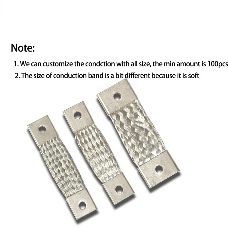 Flexible Busbar Connector | Tin Plated Copper Braid | M4-M10, 35-75mm² for 140-400A - Thumbnail 5