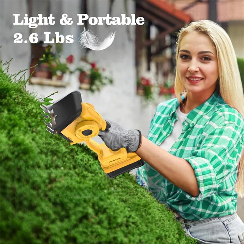 Brushless Hedge Trimmer for DeWalt 20V | 2-in-1 Grass Shears | Cordless Garden Tool - Thumbnail 6