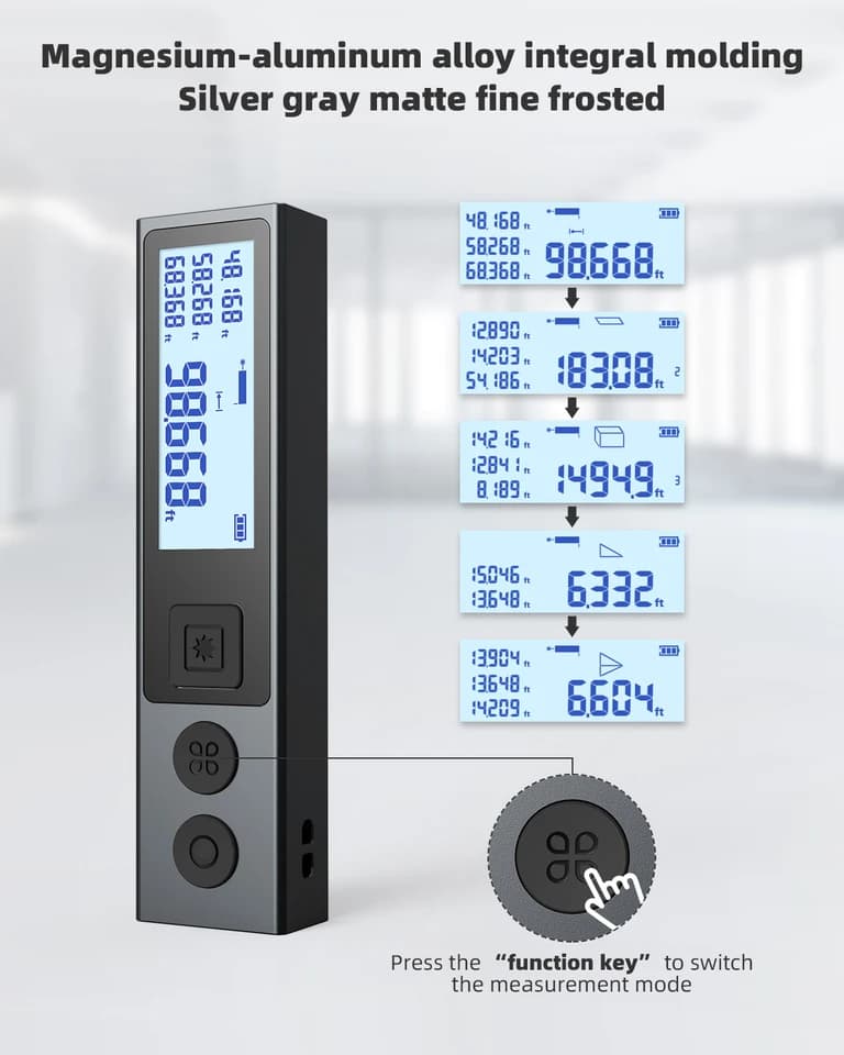 MILESEEY M120 Laser Measure | 30/40m Bluetooth Metal Design | For Tradesmen & DIY - Thumbnail 4