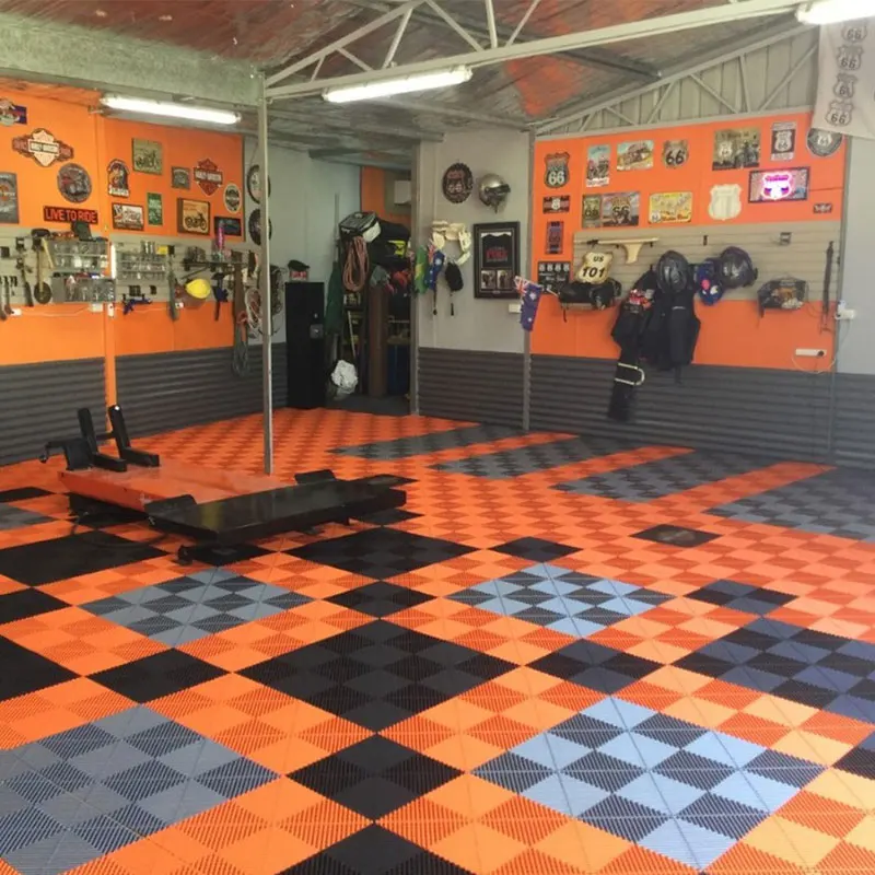 Modular Rubber Floor Matting | Interlocking PVC Tiles | Workshop & Garage Flooring - Thumbnail 5