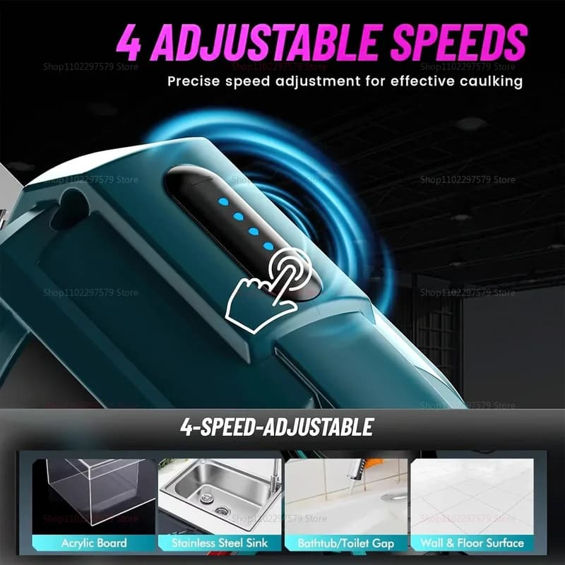 Cordless Battery Sealant Gun | 4 Speeds | Makita 21V Compatible - Thumbnail 5