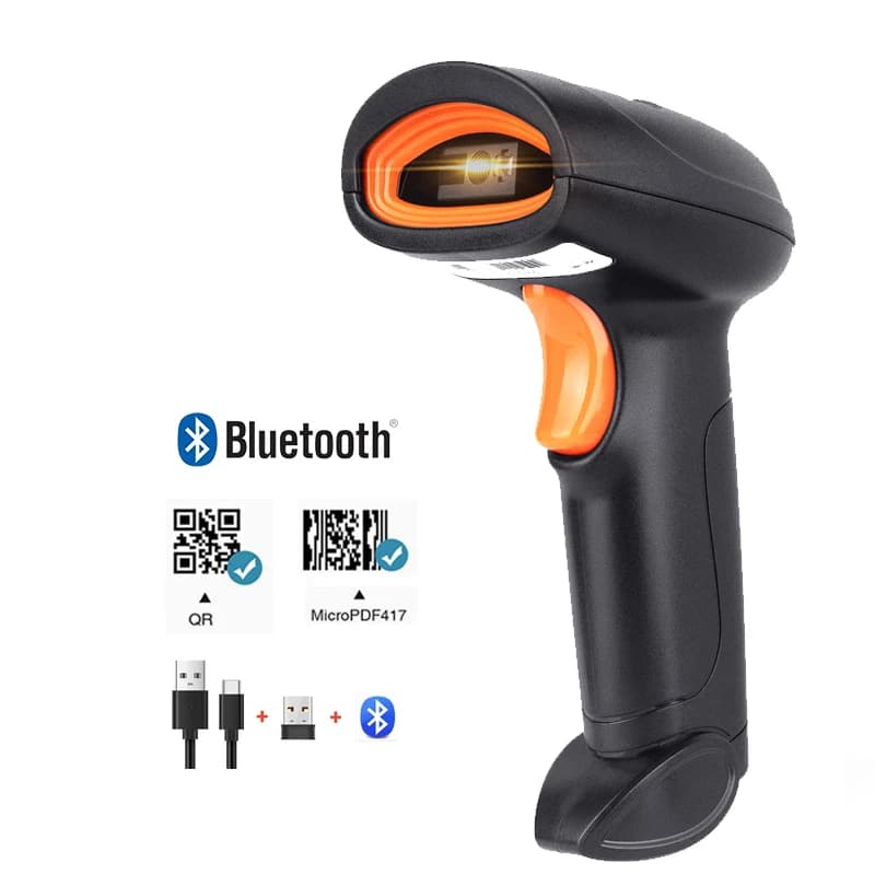 Wireless Barcode Scanner | Bluetooth QR & DM Codes | Handheld for Industrial Use - Thumbnail 5