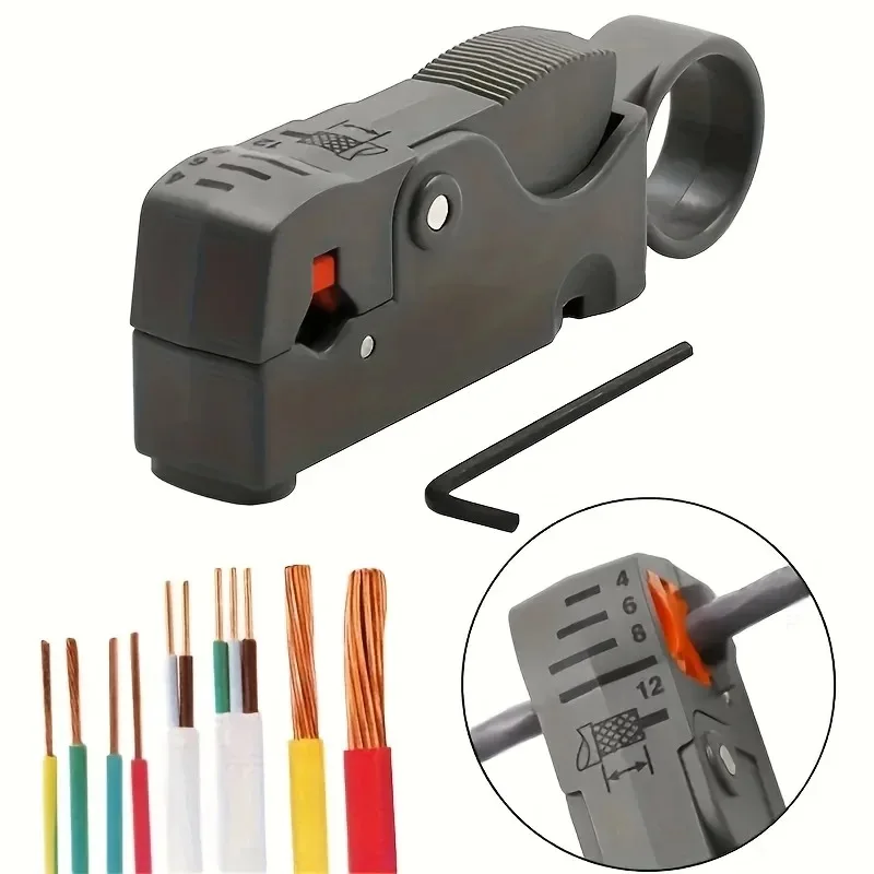 Automatic Wire Stripper Tool | Coaxial Cable Cutter | 0.2-6mm² Stripping Range - Professional Grade Tool