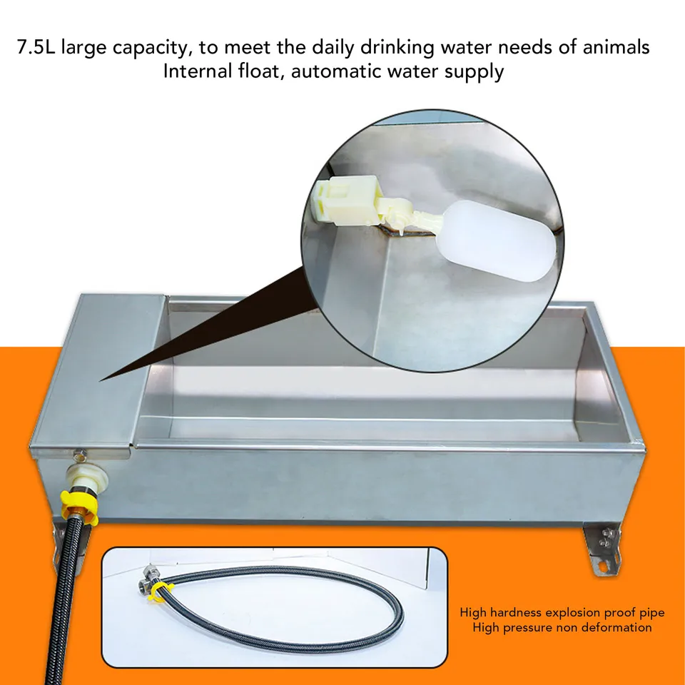 Automatic Water Trough | Stainless Steel, Large Capacity | Poultry & Livestock - Thumbnail 4