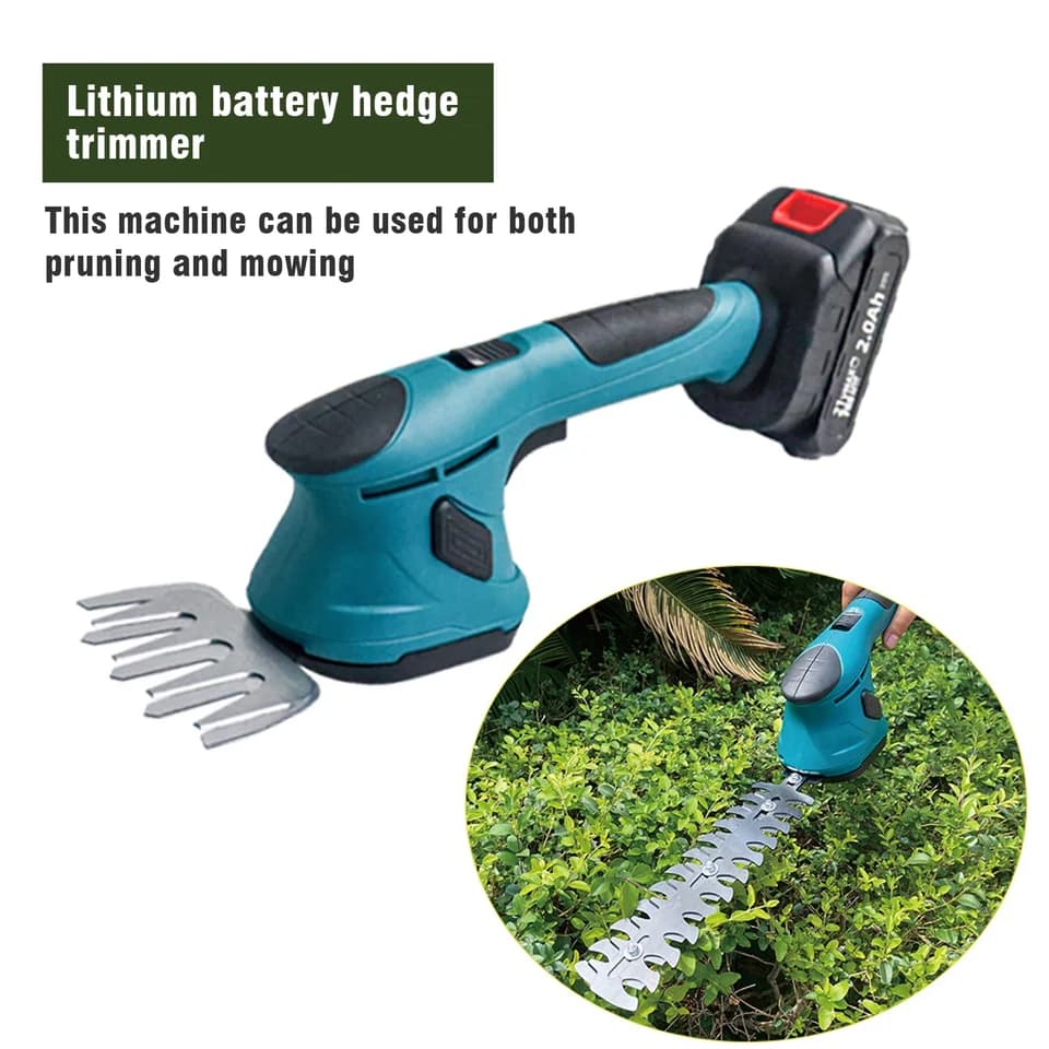 Cordless Hedge Trimmer | 18V Battery Compatible | Garden Shrub Pruning Tool - Thumbnail 2