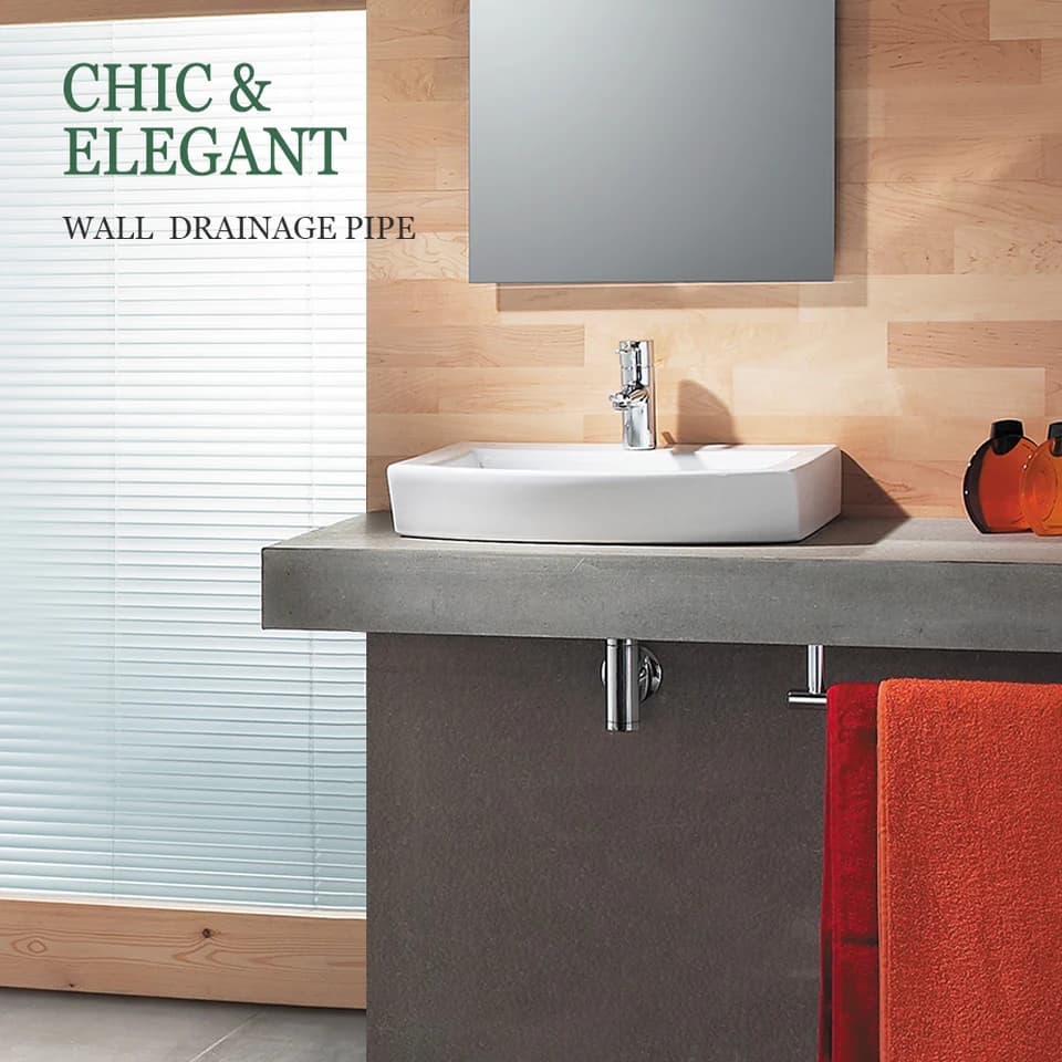 Brushed Brass Basin Waste P-Trap | Wall Mounted Bottle Siphon | UK Standard Plumbing - Thumbnail 6