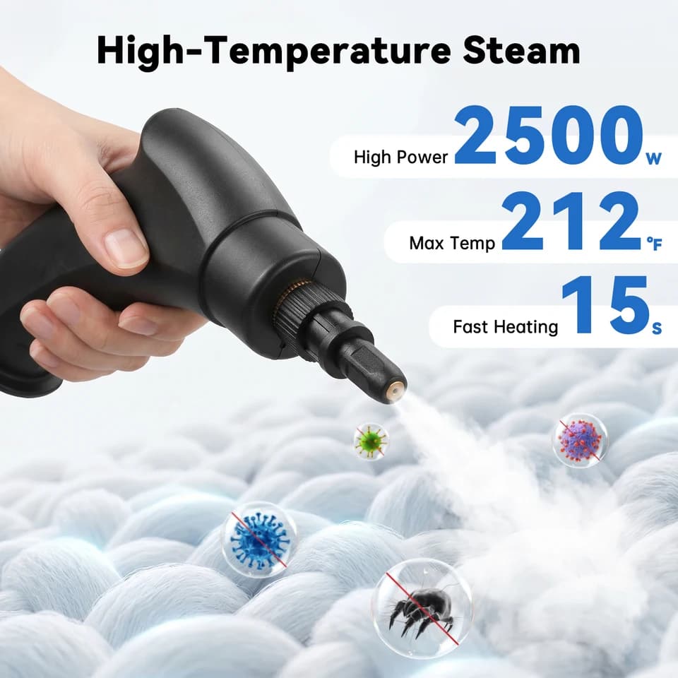 Carpet Spot Cleaner | 2500W Portable Steamer | 110V with Accessories - Thumbnail 5