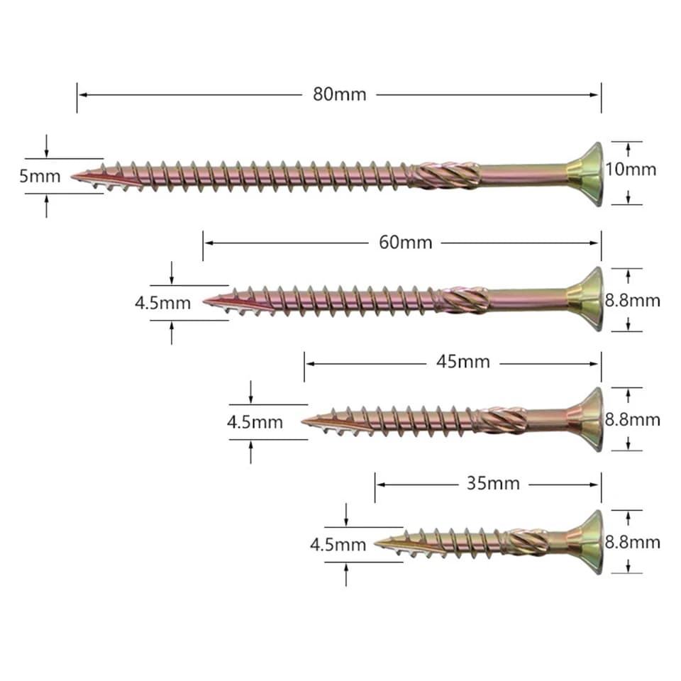 Galvanised Deck Screws T25 | Self-Tapping Metal & Wood Fasteners | Industrial Grade - Thumbnail 5