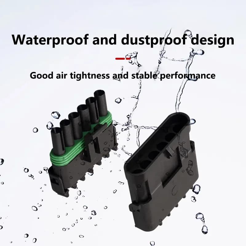 Weatherproof Connectors | Male & Female Sockets | 1-6 Pin Sets - Thumbnail 2
