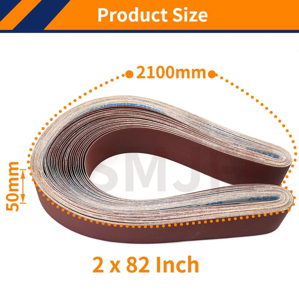 50x2100mm Sanding Belts | Aluminum Oxide Abrasive | For Wood & Metal - Thumbnail 3