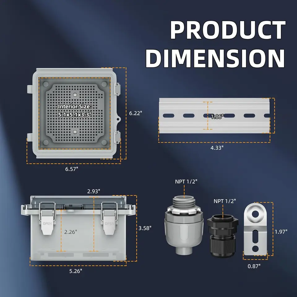 Weatherproof Junction Box | IP67 Outdoor Enclosure | Electrical Network Box - Thumbnail 4