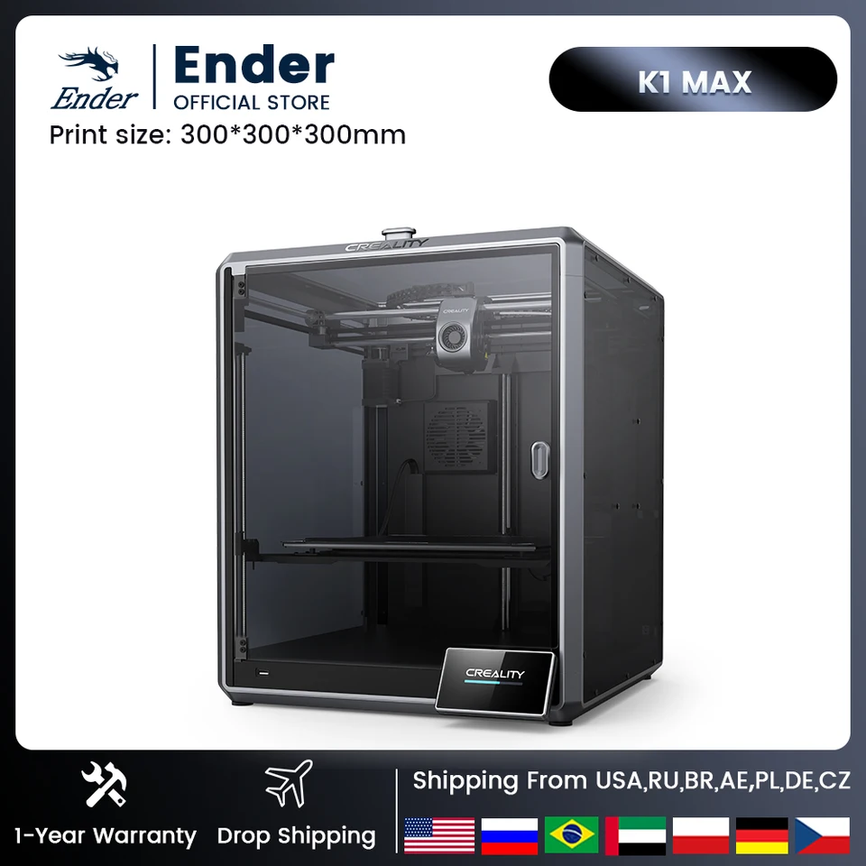 Creality K1 Max 3D Printer | 600mm/s Speed | 300x300x300mm Build - Thumbnail 2