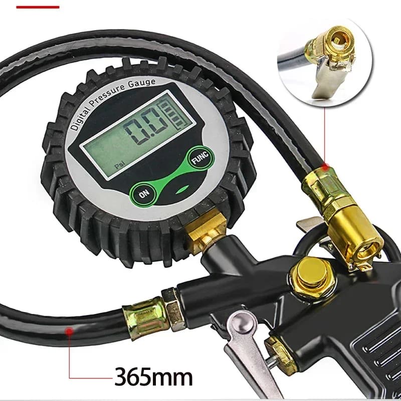 Car Tire Pressure Inflator | Automotive Gauge & Bleeder | 250 PSI - Thumbnail 2