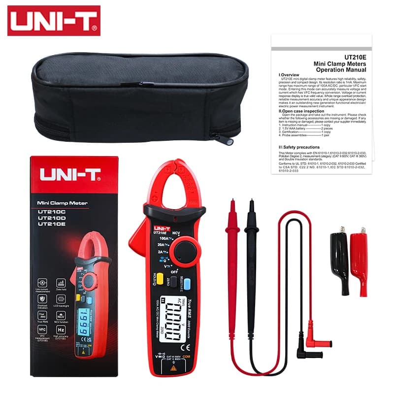 UNI-T UT210E AC/DC Clamp Multimeter | NCV Ammeter | Electrician Tool - Thumbnail 5