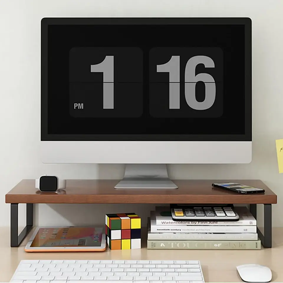Monitor Stand | Ergonomic Desk Riser | Sturdy Desktop Organiser Shelf - Thumbnail 4