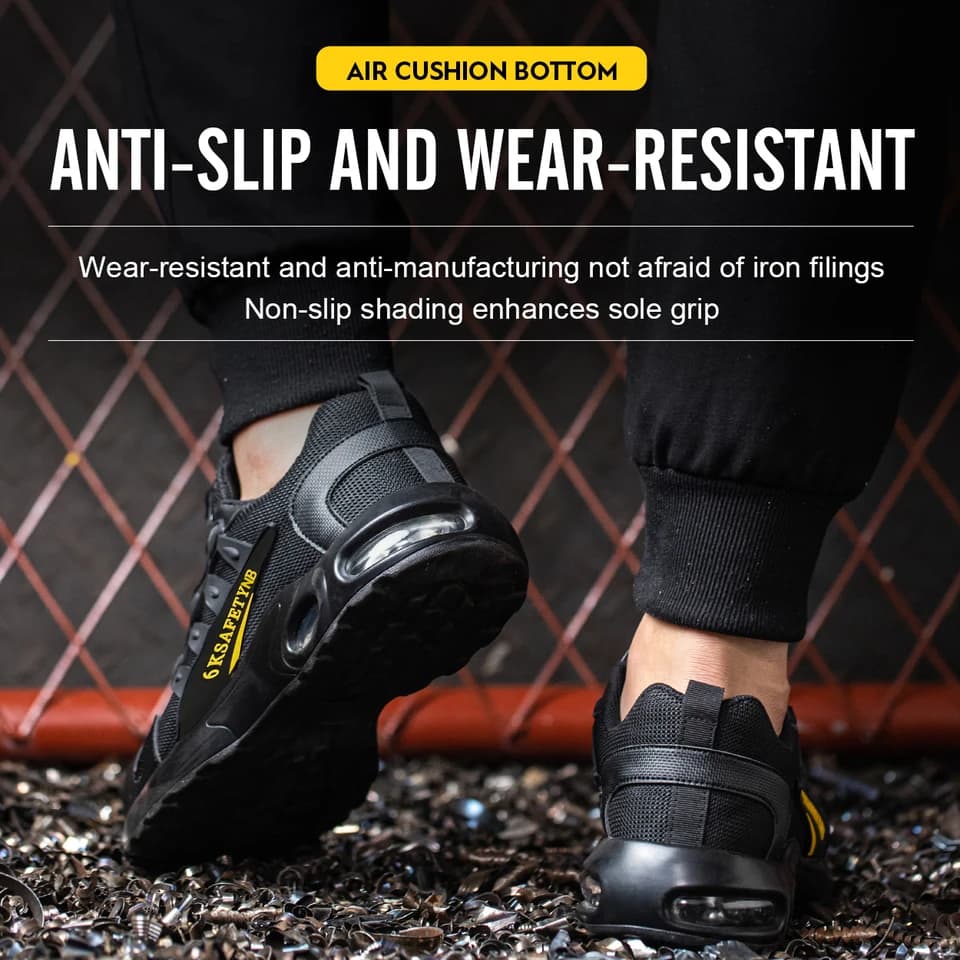 Steel Toe Safety Shoes Amazon | Lightweight Non-Slip Work Trainers | Construction & Industrial - Thumbnail 7