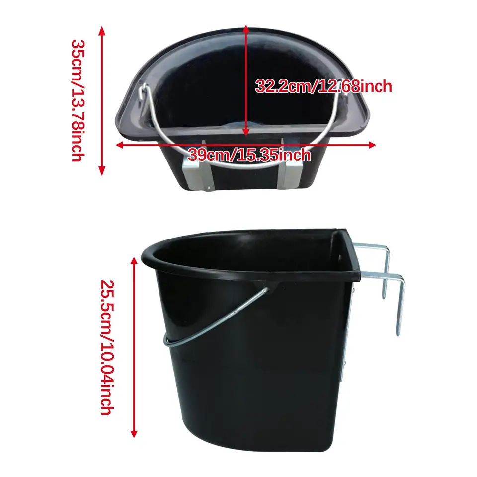 Livestock Feeder Pan | Large Mountable Heavy Duty Trough | Farm Animal Feeding Bowl - Thumbnail 5