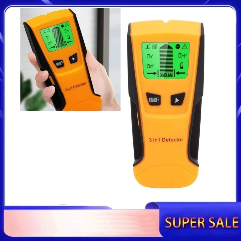 Stud Finder | 3-in-1 Wall Scanner | Detects Wood, Metal, AC Wires - Thumbnail 2