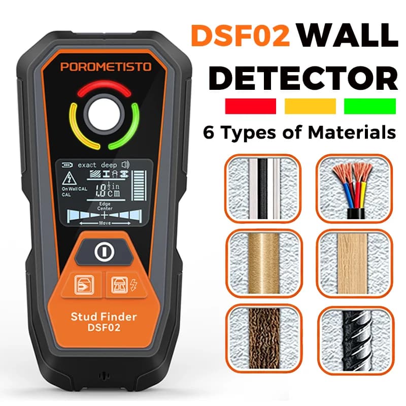 Stud Finder Wall Scanner | Multi-Function Wood, Metal, AC Wire Detection | Depth Tracker Tool - Professional Grade Tool