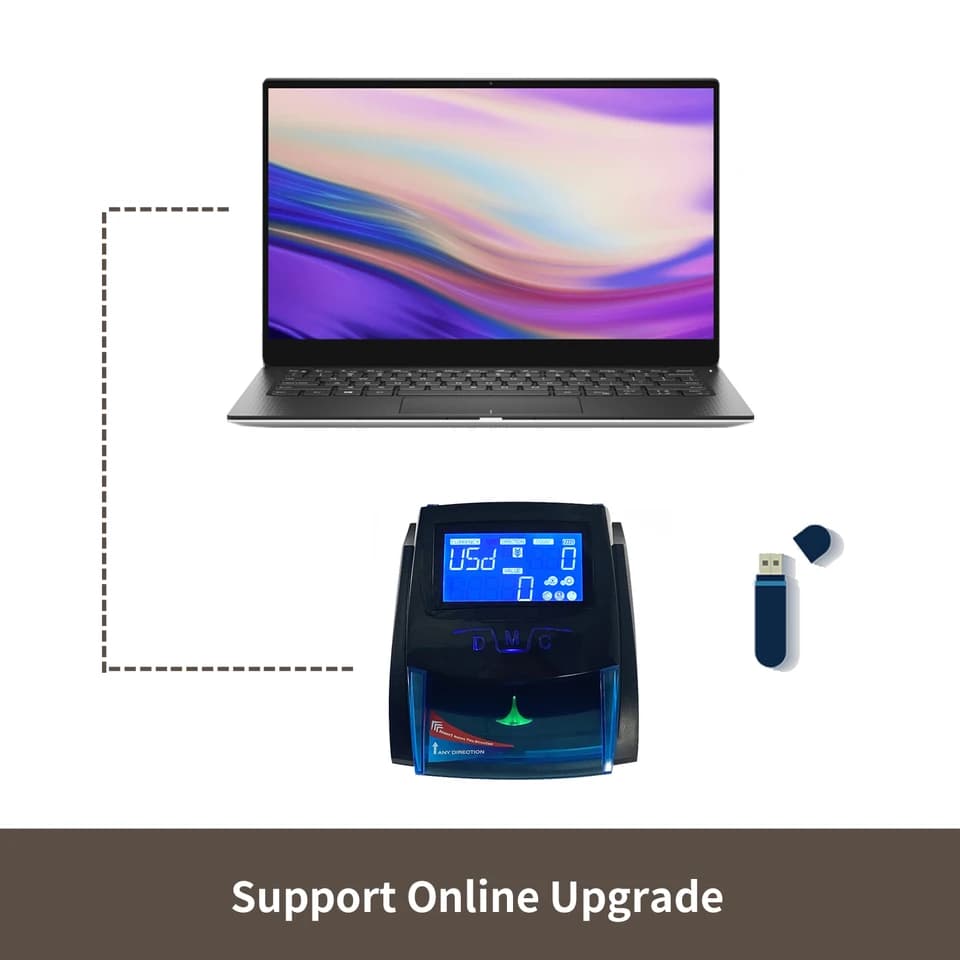 Mini Counting Note Machine | UV/MG Counterfeit Detection | Portable Battery Power - Thumbnail 6