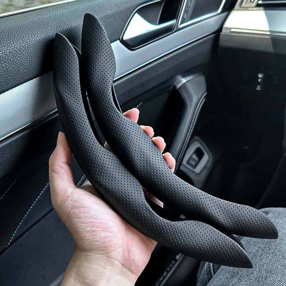Wheel Covers | Perforated Leather Grip | 15-Inch Universal Fit - Thumbnail 3
