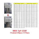 0805 1pF-22UF1775P