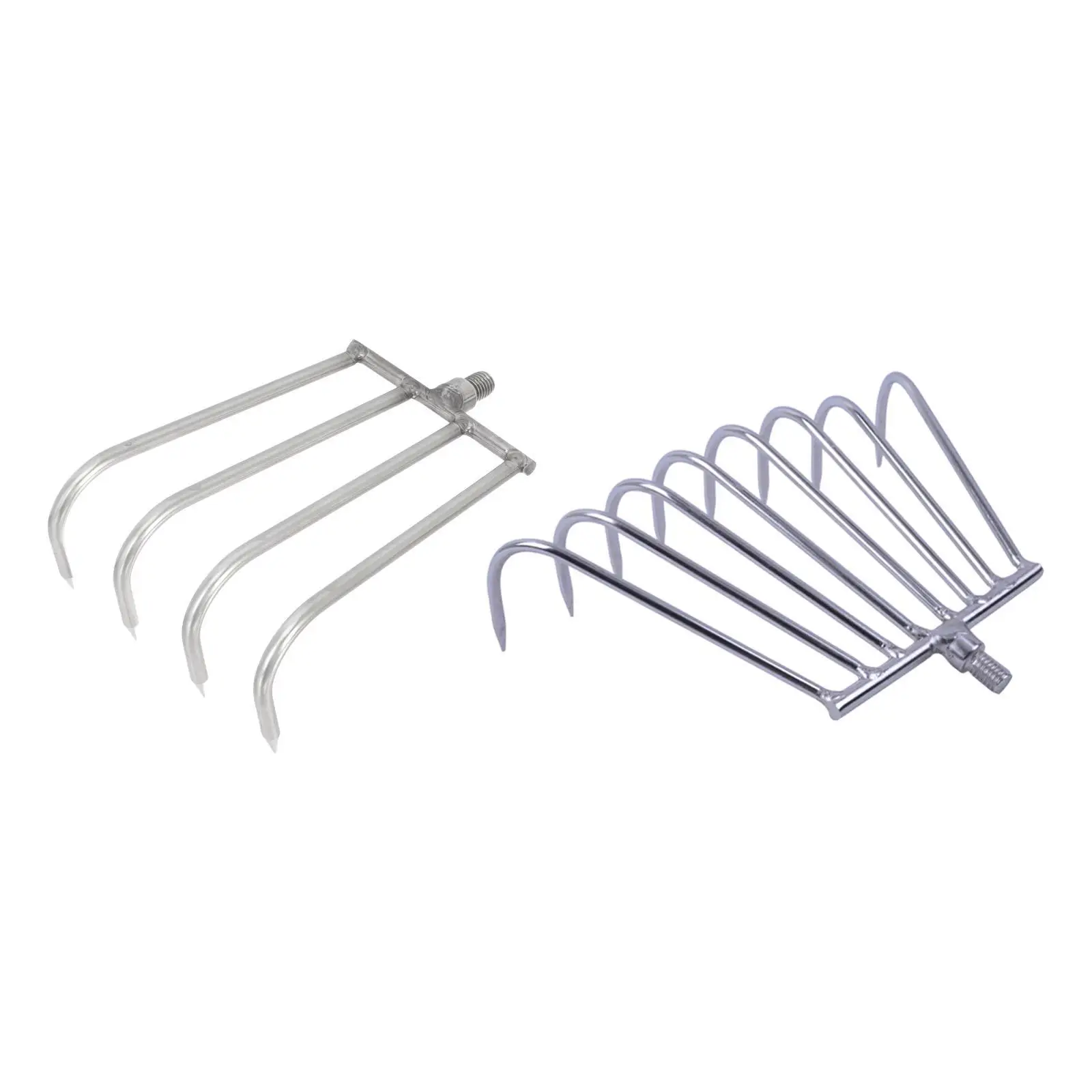 Compact hand rake with sturdy head, designed for planting, transplanting, and removing debris in gardens or streams.