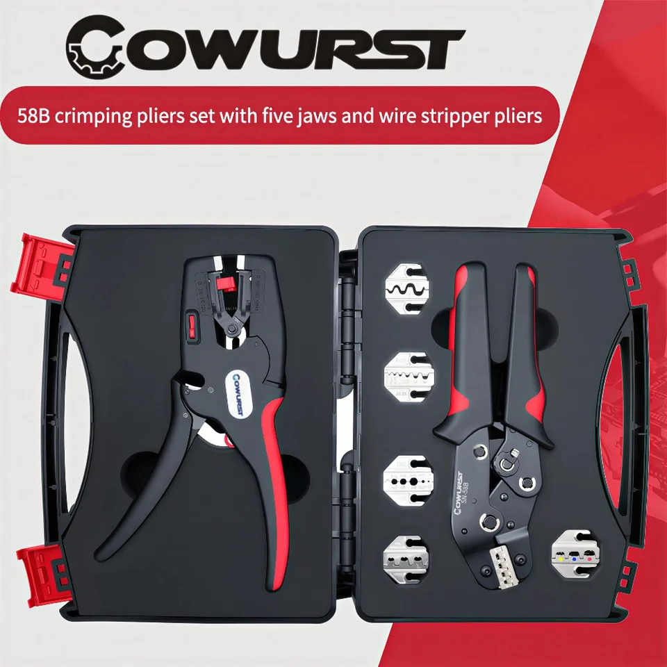 DuPont Crimping Tool Kit | 5 Die Heads & Stripping Pliers | Automotive Terminals - Thumbnail 3