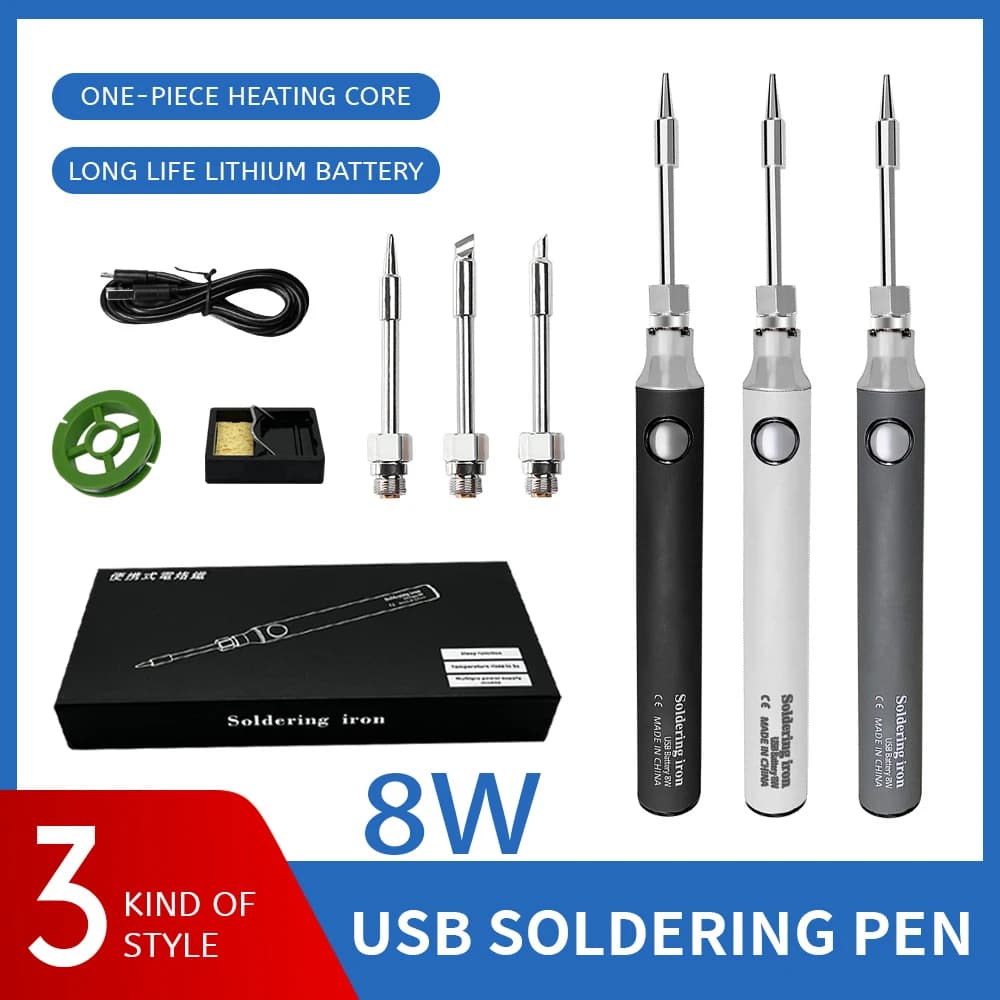 Cordless Soldering Iron | 8W USB-C Rechargeable | Portable Temperature Control for DIY & Electronics - Image 1