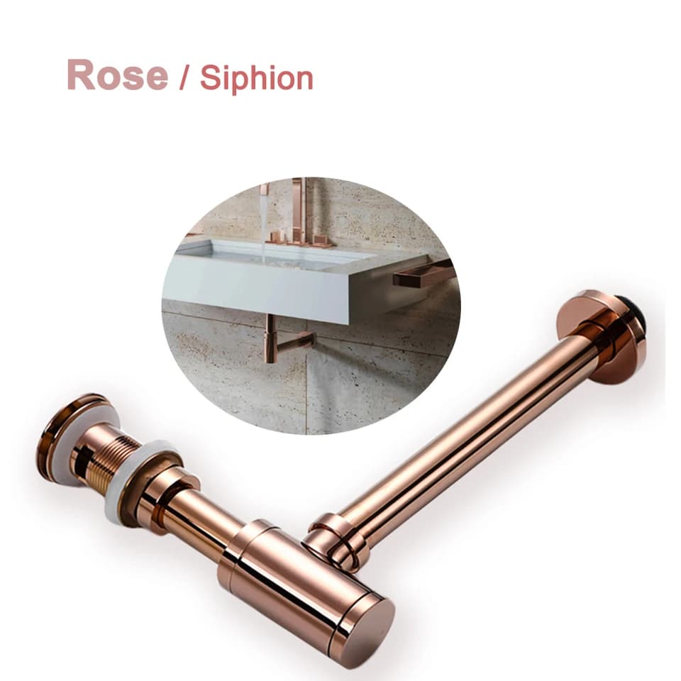 Rose Gold Kitchen Sink Bottle Trap | Pop-Up Waste & Deodorising Drain | Basin Siphon Kit - Thumbnail 5