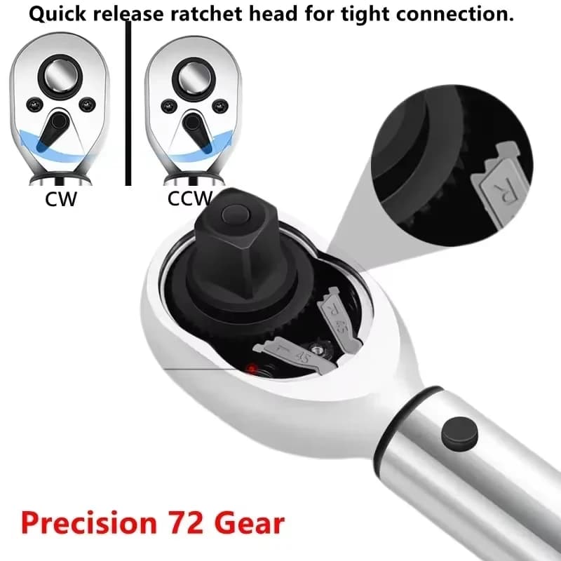 1/4 Drive Torque Wrench | 2-24Nm Precision Tool | Automotive & Moto Repair - Thumbnail 5