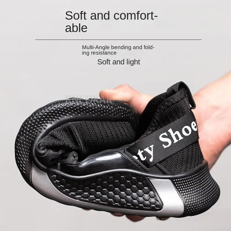 Summer Work Shoes Steel Toe | Lightweight Breathable Safety Trainers | Anti-Smash Protection - Thumbnail 4