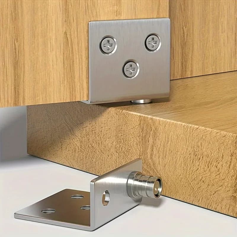L-Shaped Corner Hinges | For Cabinet, Wardrobe & Library Doors | Angle Code Hardware