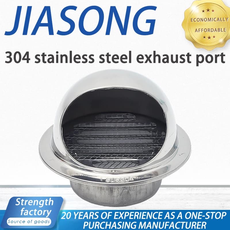 Stainless Steel Round Vent for Soffit | Hemispherical Grille | Outdoor Exhaust - Thumbnail 6