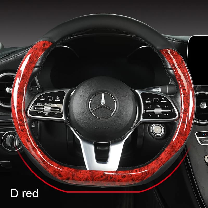 Leather Steering Wheel Covers | Secure Grip | Type O & D 38cm - Thumbnail 3