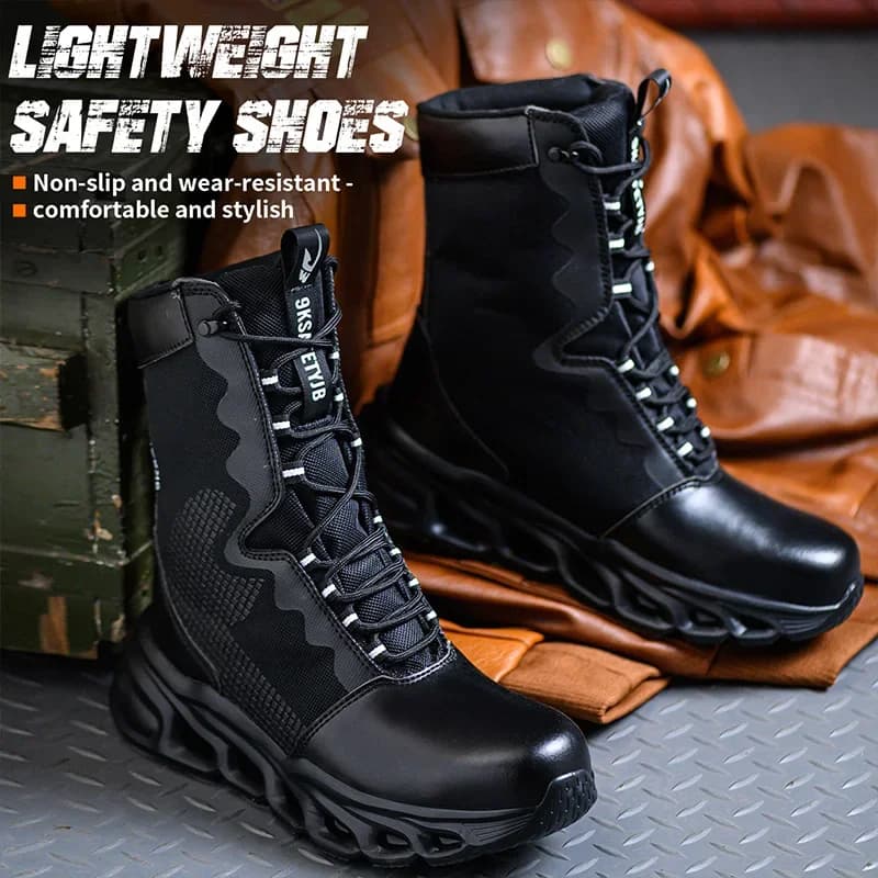 Men's Steel Toe Cap Boots | Anti-Smashing Workwear | Military Grade Safety - Thumbnail 6
