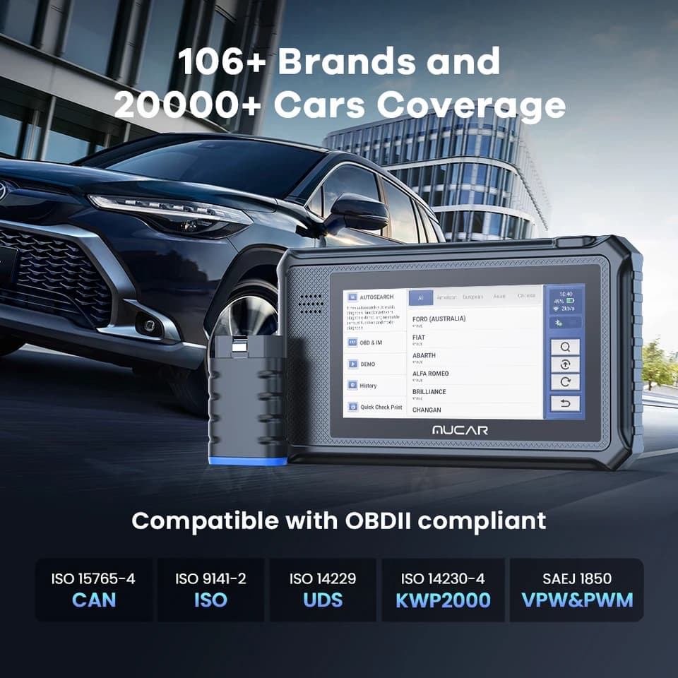 MUCAR VO6 OBD2 Scanner | Full System 28 Resets | Bi-Directional Control Tool - Thumbnail 6