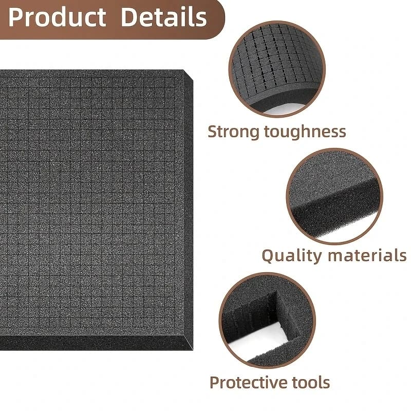 Toolbox Foam Padding Insert | Pre-Cut Polyurethane Grid | Tool Organiser Shadow Foam - Thumbnail 2