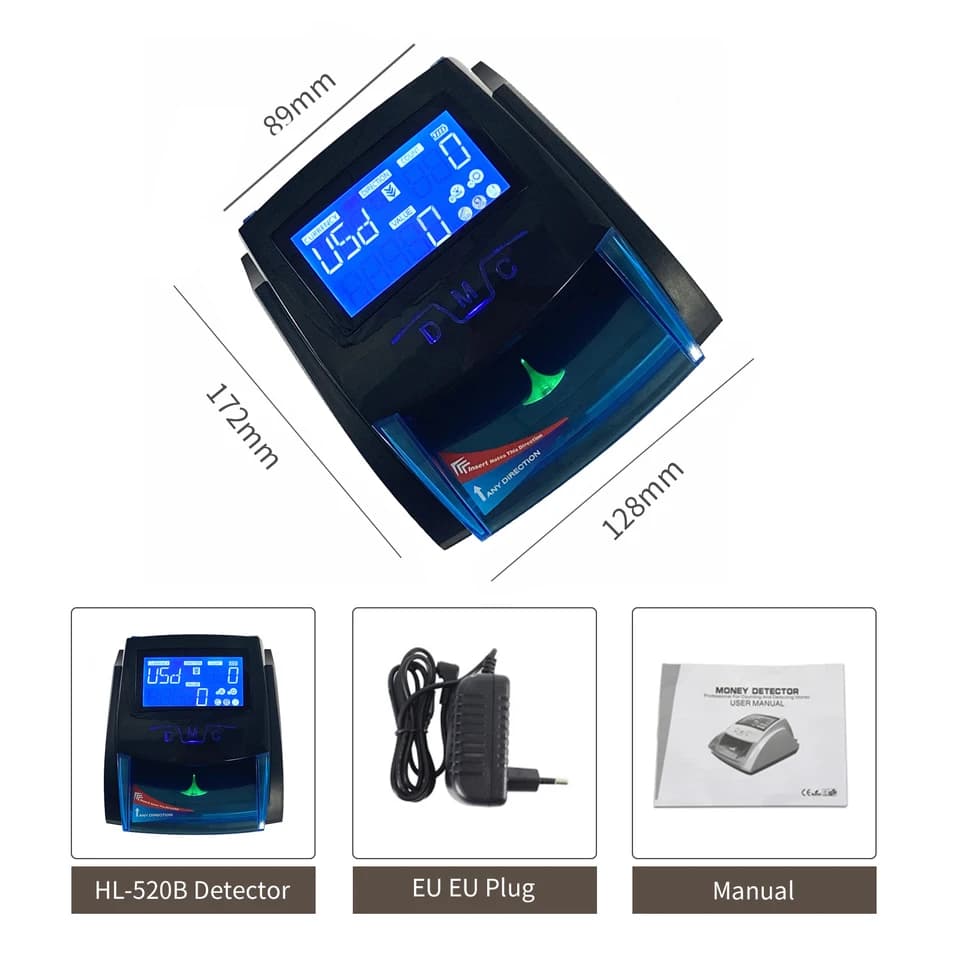 Mini Counting Note Machine | UV/MG Counterfeit Detection | Portable Battery Power - Thumbnail 5