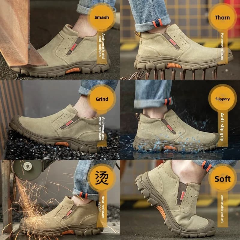 Steel Toe Cap Safety Boots | Insulated Suede Leather | All-Season Welding Protection - Thumbnail 6