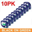 10PK Black on Green
