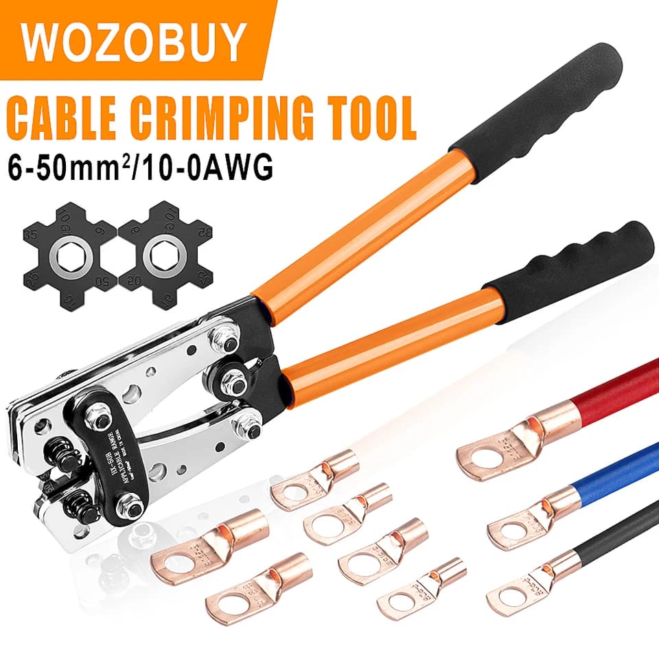 Hex Crimping Tool | 6-50mm² Battery Cable Lugs | HX-50B - Thumbnail 2