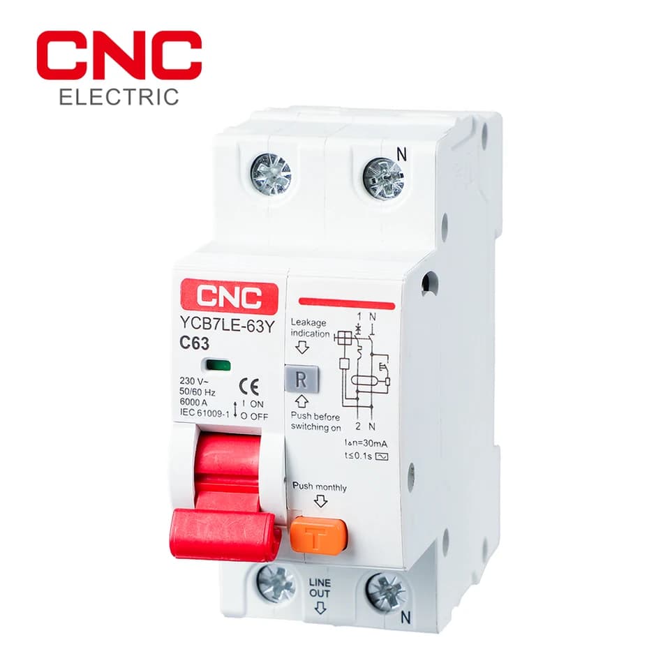 YCB7LE-63Y Miniature Circuit Breaker | 30mA RCBO Overcurrent Protection - Thumbnail 6