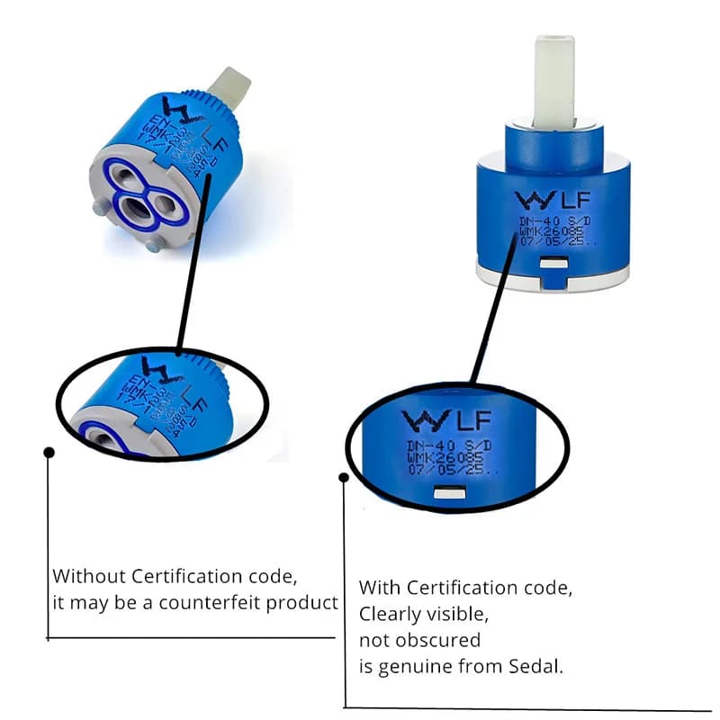 Heater Water Electric Mixer Valve Cartridge 25/35/40mm | Low Torque | Faucet Repair - Thumbnail 7