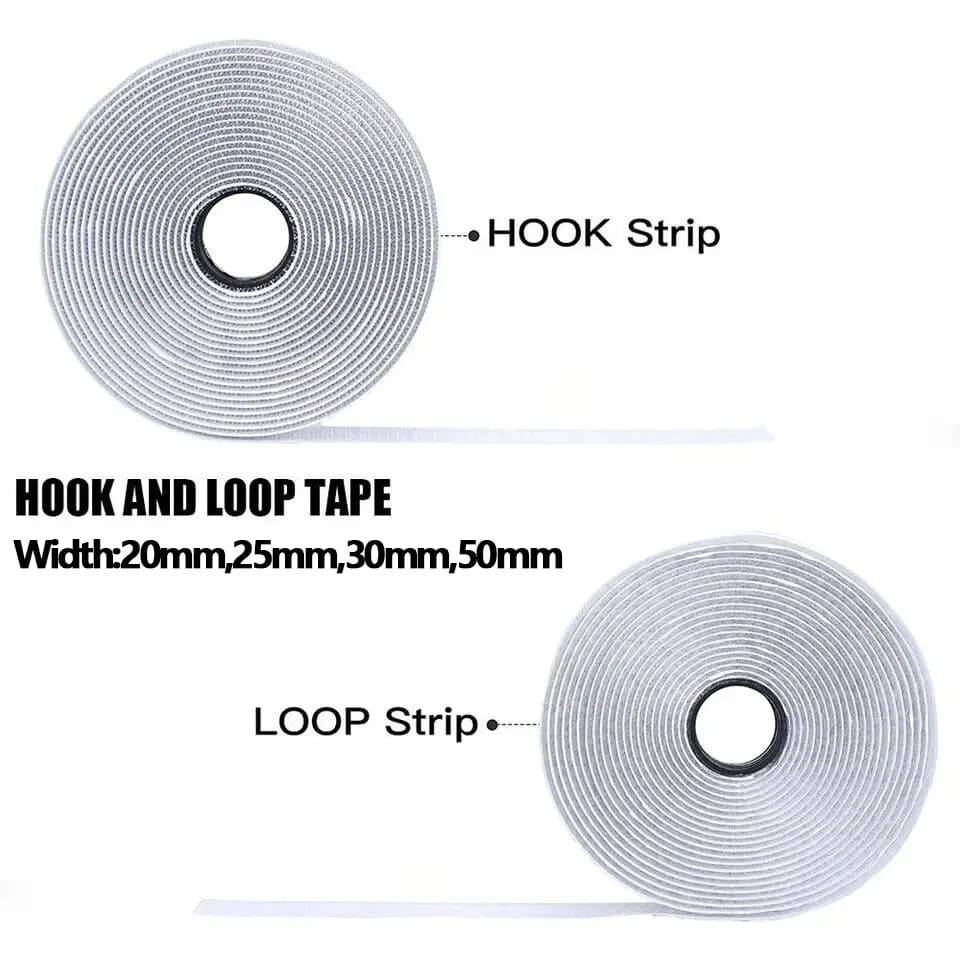 1M Hook and Loop Tape Self Adhesive | Strong Double Sided Sticky | Home, Car & Office Use - Thumbnail 4