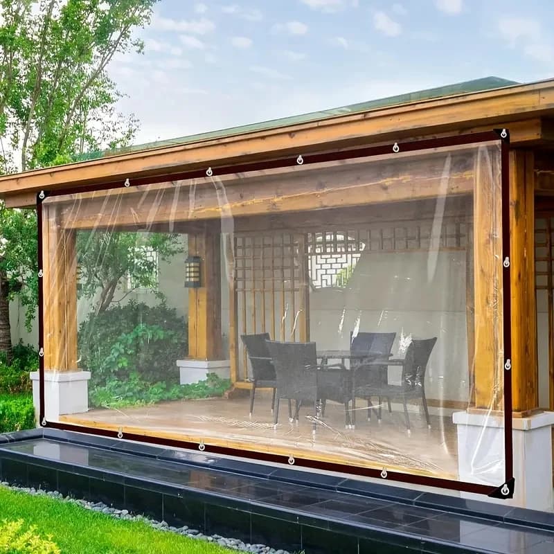 Heavy Duty Clear Tarpaulin | Waterproof & Cold-Proof | Garden & Industrial Use - Thumbnail 2