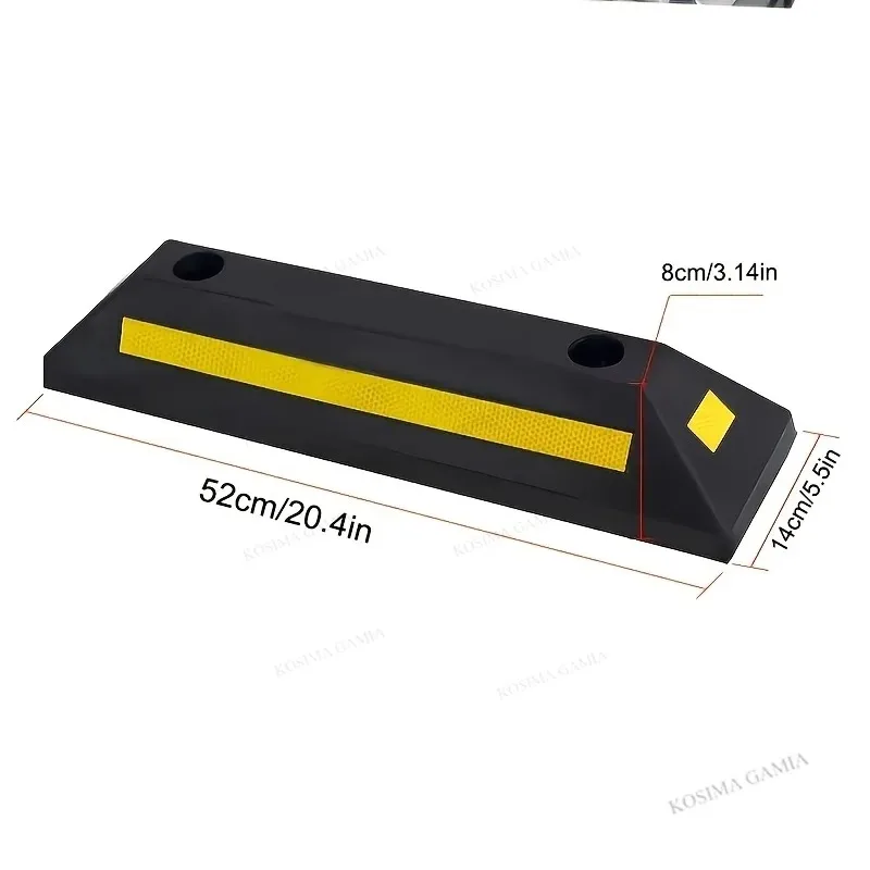 Wheel Chocks | High-Visibility Safety Stripes | For Garage & Trailer - Thumbnail 5