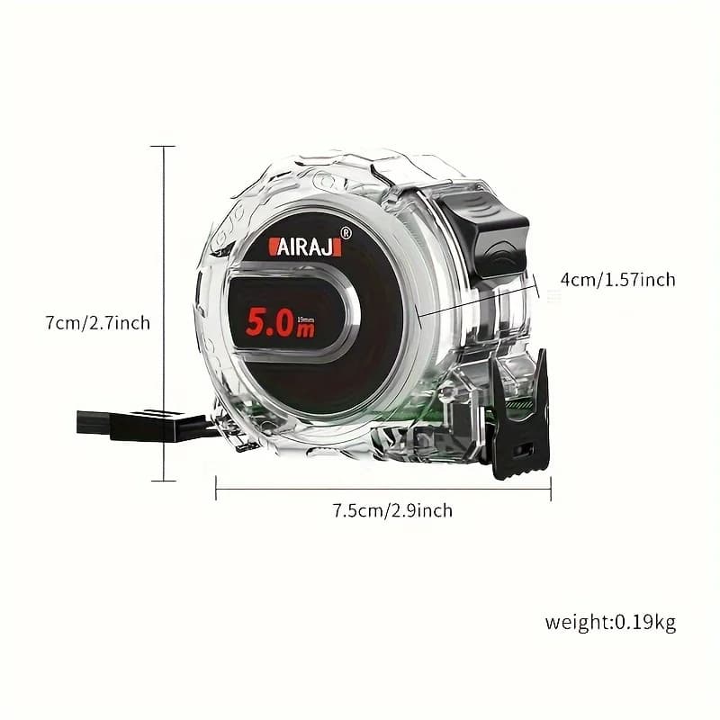 35-Foot Tape Measure | High-Visibility Blade | Durable Impact-Resistant Case - Thumbnail 7