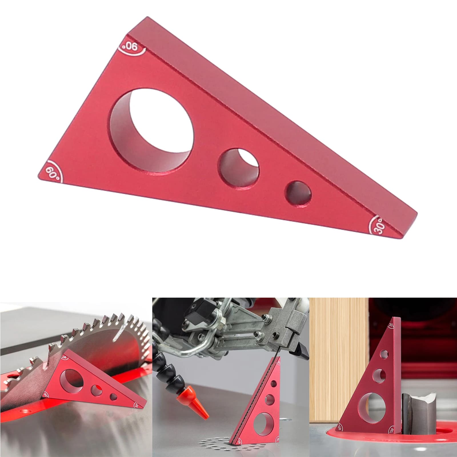 Woodworking Angle Gauge | 30/60/90° Aluminum Block | Layout & Height Measuring Tool - Thumbnail 2